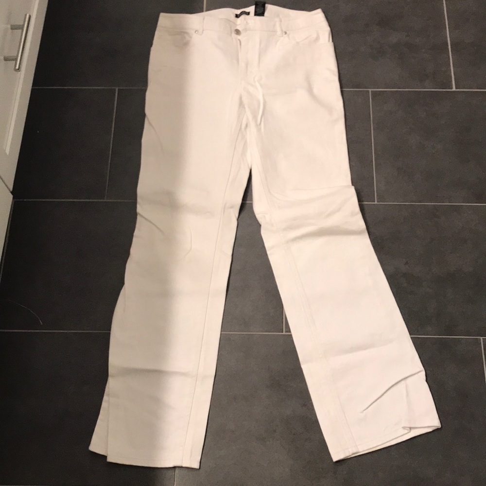 Tahari White Bootcut Jeans